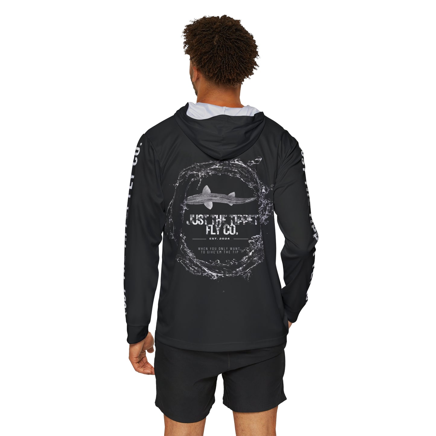 Black JTT Fly Co. Sun Hoodie (UPF 50+)