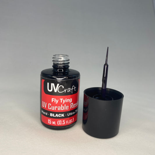 Ultra-Thin Black UV Resin - .5 fl.oz. Brush Bottle