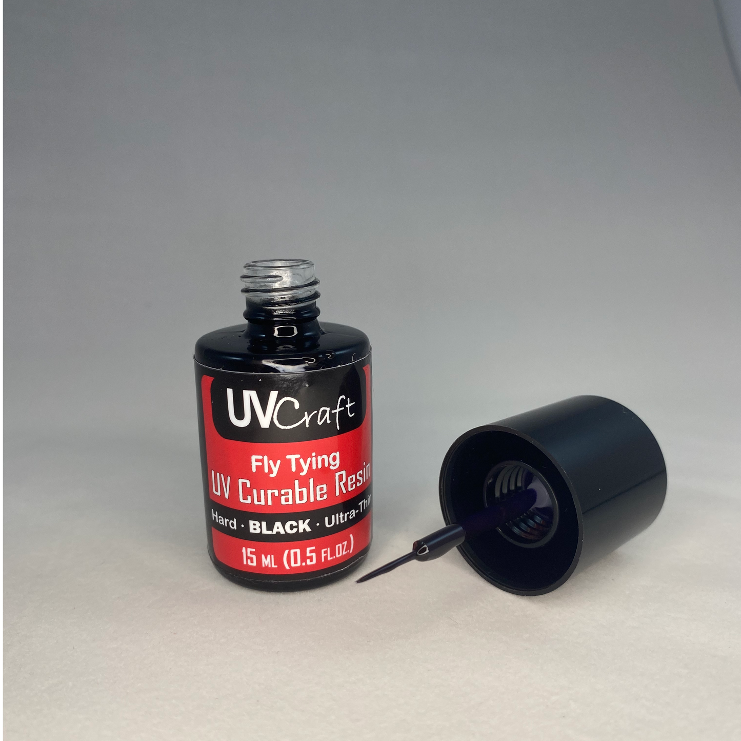 Ultra-Thin Black UV Resin - .5 fl.oz. Brush Bottle