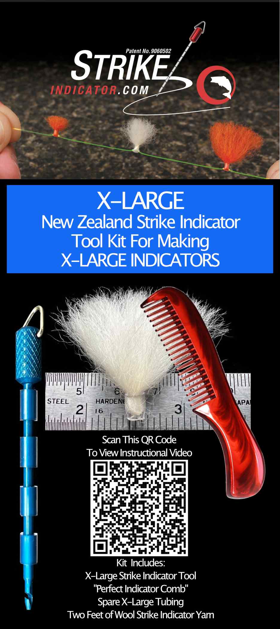 X-LARGE - New Zealand Strike Indicator Tool Kit