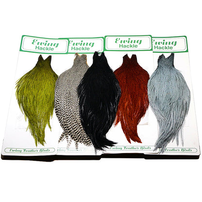 Rooster hackle dry fly cape fly fishing feathers wide range sizes rooster feathers for flies olive brown grizzly fly feathers