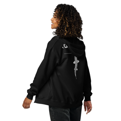 JTT Black Unisex heavy blend zip hoodie