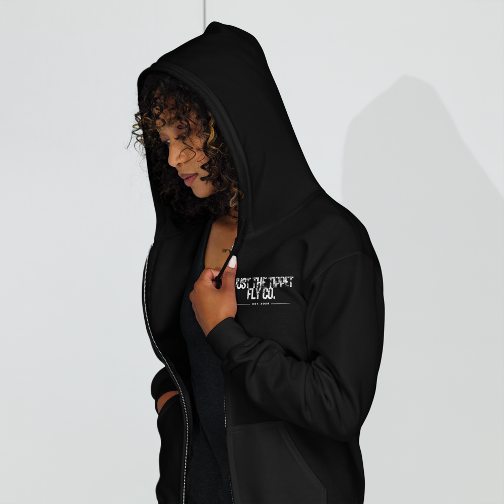 JTT Black Unisex heavy blend zip hoodie